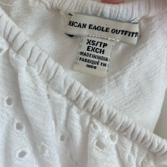 American Eagle One Shoulder Eyelet Blouse - Picture 3 of 4